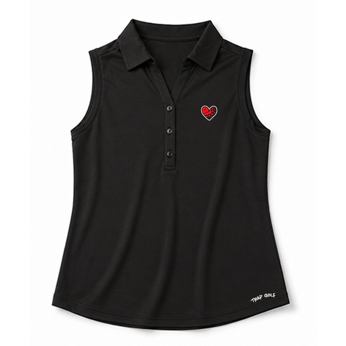 Ladies Black Golf Love Polo – Trap Golf