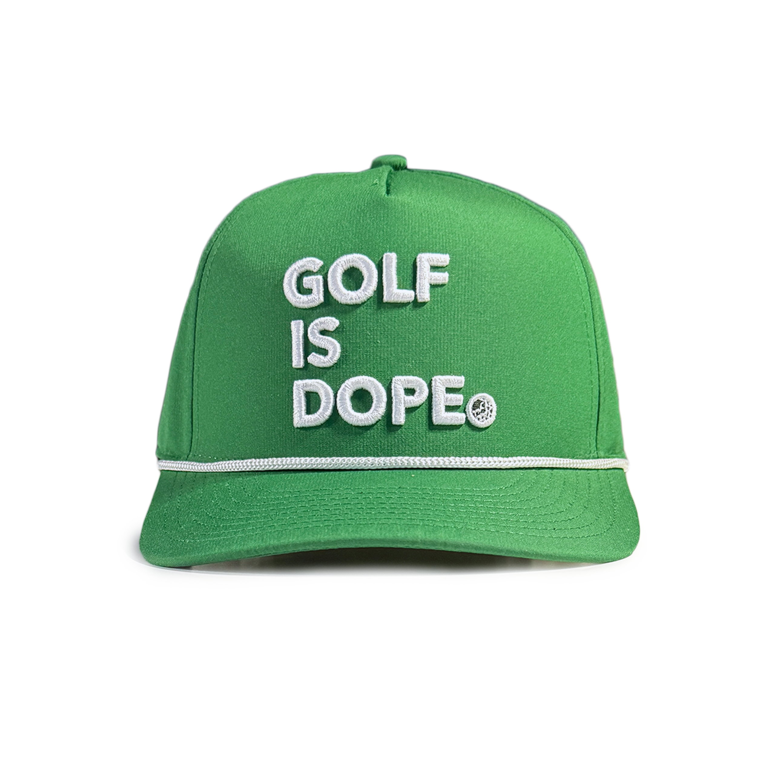 Green GOLF IS DOPE Rope Hat – Trap Golf Green GOLF IS DOPE Rope Hat – Trap Golf