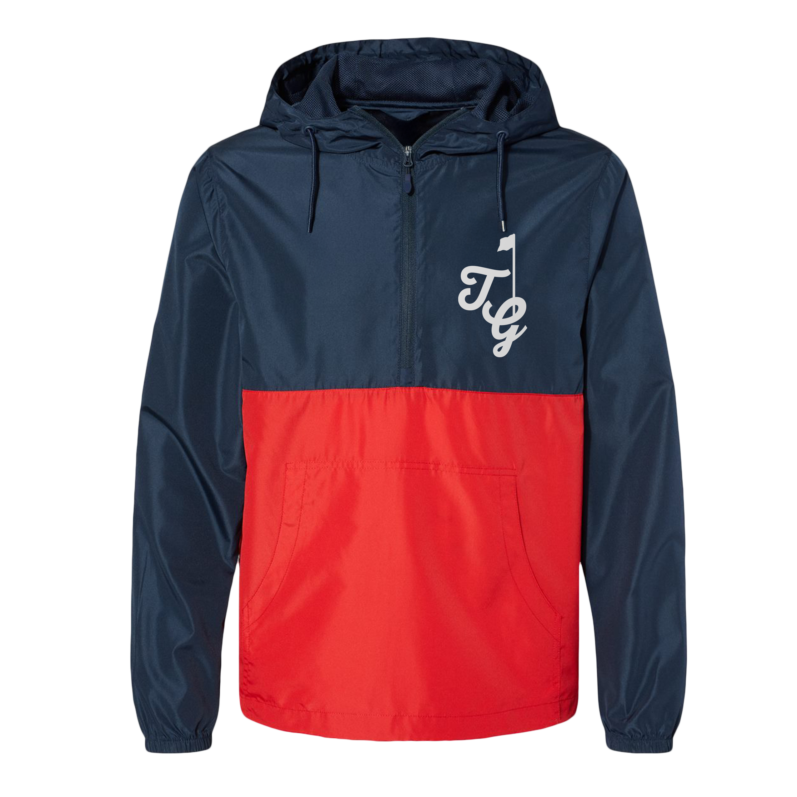 Trap Golf Classic Navy & Red Reflective Windbreaker